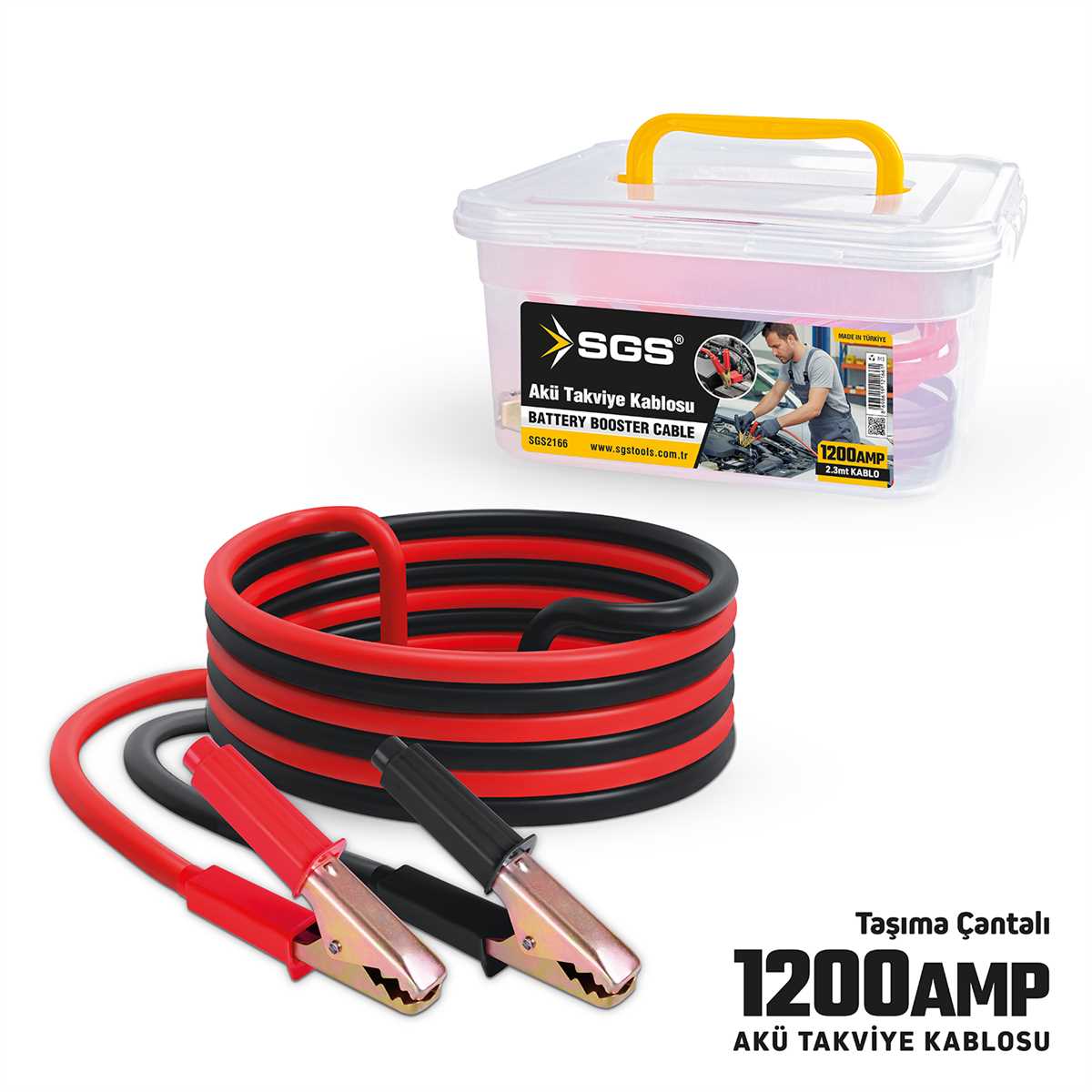 AKÜ TAKVİYE KABLOSU 1200 A 2.3 MT